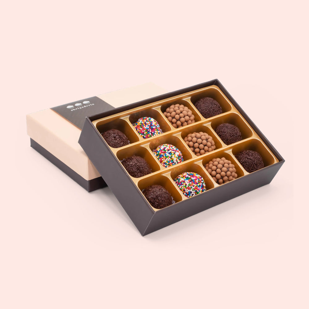 Brazilian Chocolate Truffles - Box of 12 assorted (Chocolate Lovers)